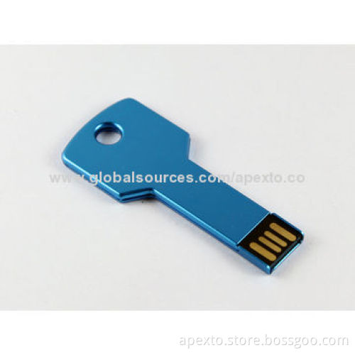 Key-shaped USB sticks, one part or two parts structure, brush or polish surfaceNew